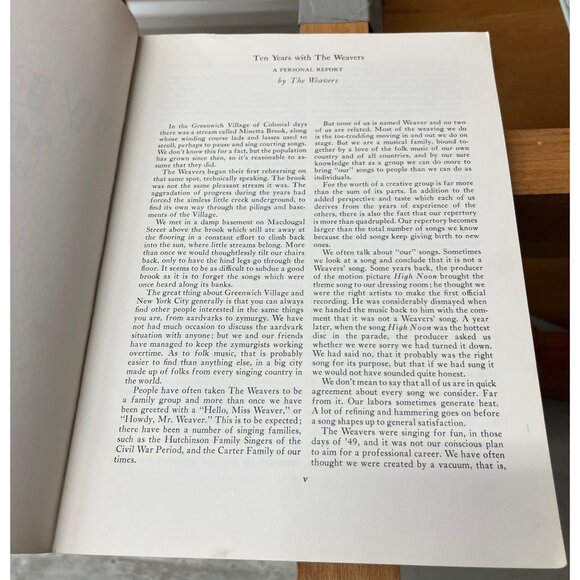 Vintage The Weavers Songbook by Robert De Cormier - Vintage Sheet Music Book - Picture 6 of 8